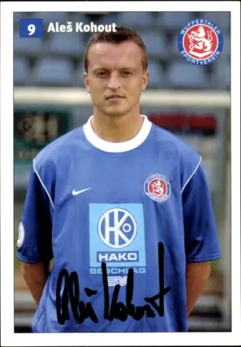 Autogrammkarte Fußballer Aleš Kohout, Wuppertaler SV, Autogramm