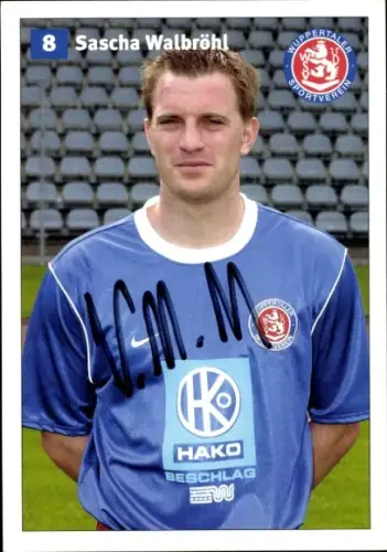 Autogrammkarte Fußballer Sascha Walbröhl, Wuppertaler SV, Autogramm