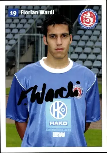 Autogrammkarte Fußballer Florian Wardi, Wuppertaler SV, Autogramm