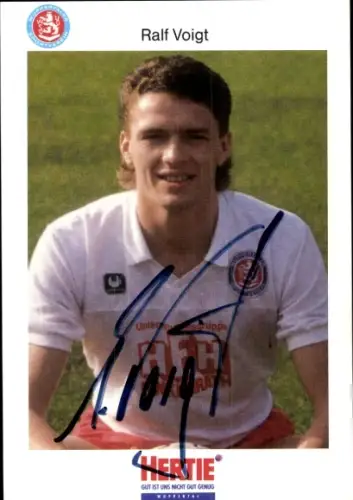 Autogrammkarte Fußballer Ralf Voigt, Wuppertaler SV, Autogramm