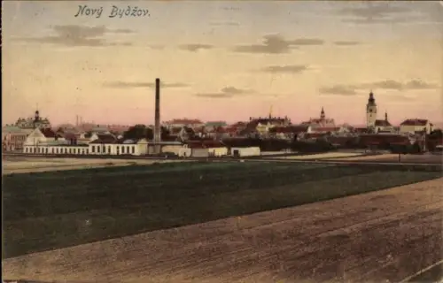Ak Nový Bydžov Neu Bidschow Region Königgrätz, Gesamtansicht, Fabrik