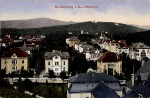 Ak Reichenberg in Böhmen Liberec Tschechien, Villenviertel