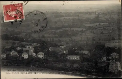 Ak Saint Sulpice Laurière Haute Vienne, Vue generale