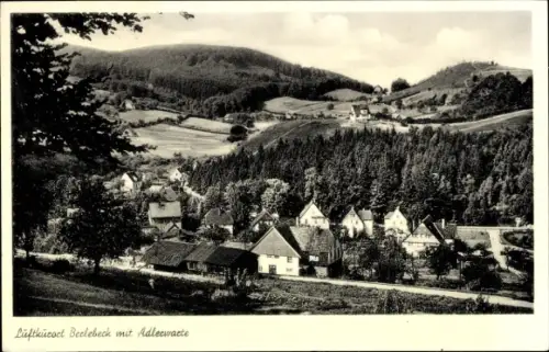 Ak Berlebeck Detmold im Teutoburger Wald, Gesamtansicht, Adlerwarte