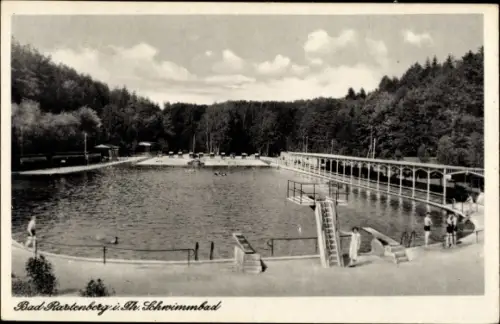Ak Rastenberg Thüringen, Schwimmbad mit Sprungturm