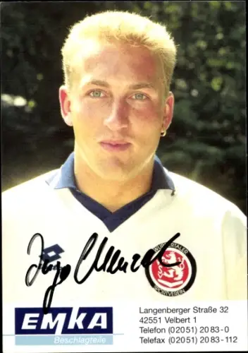Autogrammkarte Fußballer Ingo Menzel, SV Wuppertal, Autogramm