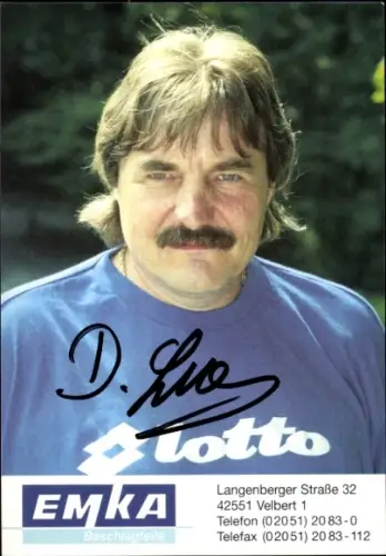 Autogrammkarte Zeugwart Dirk Lueg, SV Wuppertal, Autogramm