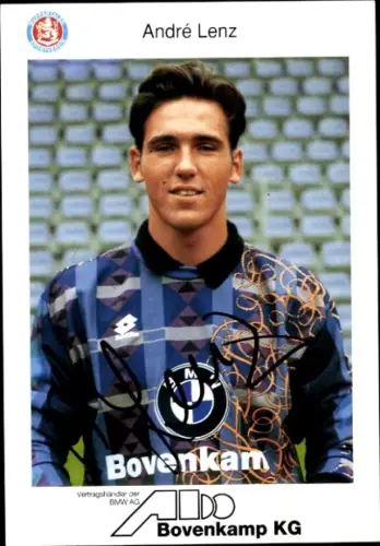 Autogrammkarte Fußballer André Lenz, SV Wuppertal, Autogramm