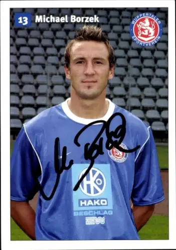 Autogrammkarte Fußballer Michael Borzek, SV Wuppertal, Autogramm