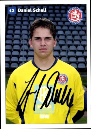 Autogrammkarte Fußballer Daniel Schell, SV Wuppertal, Autogramm