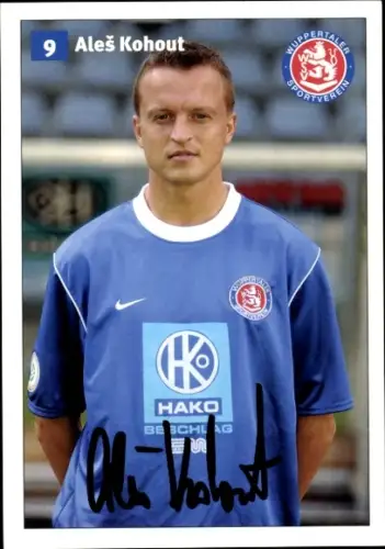 Autogrammkarte Fußballer Aleš Kohout, SV Wuppertal, Autogramm