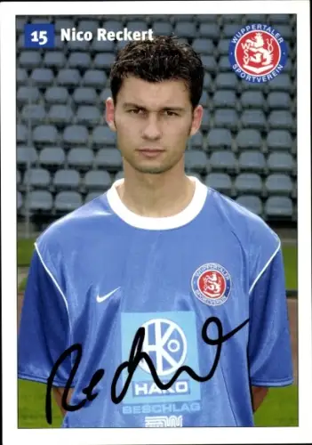Autogrammkarte Fußballer Nico Reckert, SV Wuppertal, Autogramm