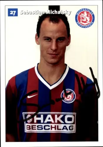 Autogrammkarte Fußballer Sebastian Michalsky, SV Wuppertal, Autogramm