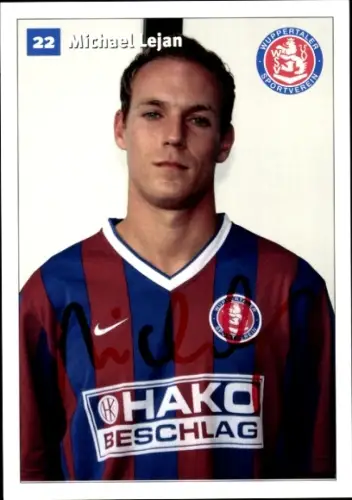 Autogrammkarte Fußballer Michael Lejan, SV Wuppertal, Autogramm