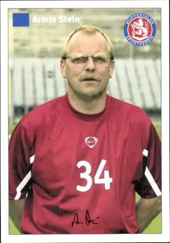 Autogrammkarte Masseur Armin Stein, SV Wuppertal, Autogramm