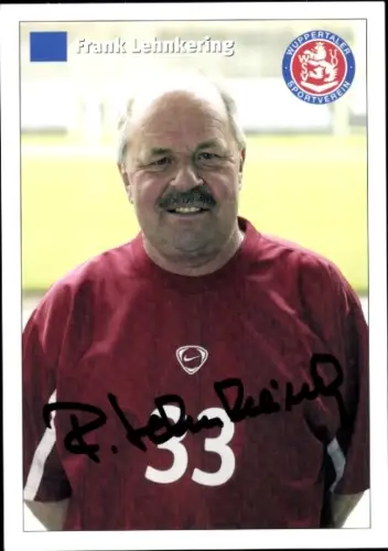 Autogrammkarte Fußballobmann Frank Lehnkering, SV Wuppertal, Autogramm