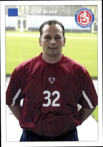 Autogrammkarte Co Trainer Christian Broos, SV Wuppertal, Autogramm