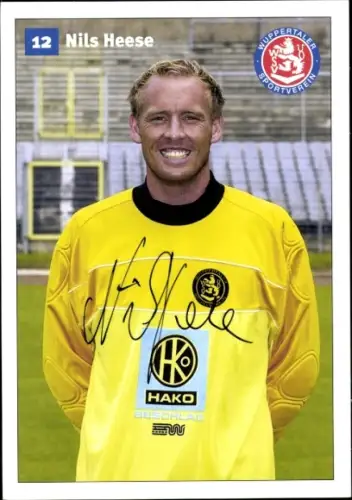 Autogrammkarte Fußballer Nils Heese, SV Wuppertal, Autogramm