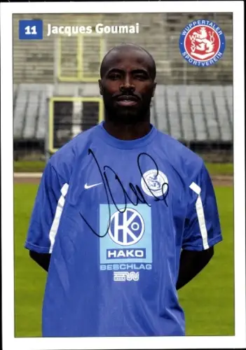 Autogrammkarte Fußballer Jacques Goumai, SV Wuppertal, Autogramm