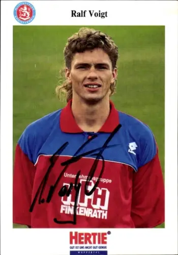 Autogrammkarte Fußballer Ralf Voigt, SV Wuppertal, Autogramm