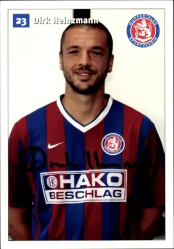 Autogrammkarte Fußballer Dirk Heinzmann, SV Wuppertal, Autogramm