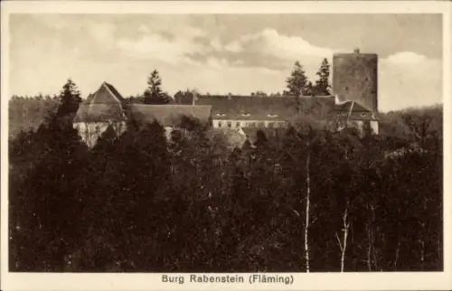 Ak Raben Rabenstein im Fläming, Burg Rabenstein, Wald, Turm,  Burg