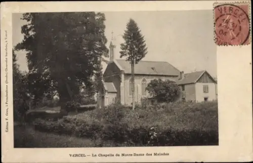 Ak Vercel Doubs, La Chapelle de Notre Dame des Malades