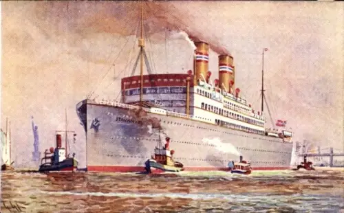 Künstler Ak Dampfer S.S. Stavangerfjord, Norske Amerikalinje