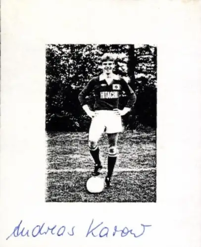 Autogramm Fußballer Andreas Karow, Hamburger SV, Portrait