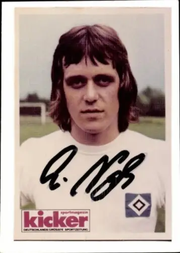 Autogrammkarte Fußballer Edgar Nobs, Hamburger SV, Autogramm