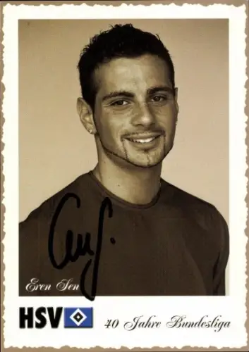 Autogrammkarte Fußballer Eren Sen, Hamburger SV, Autogramm