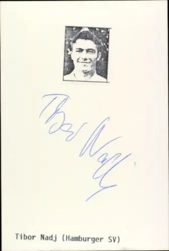 Autogramm Fußballer Tibor Nadj, Hamburger SV
