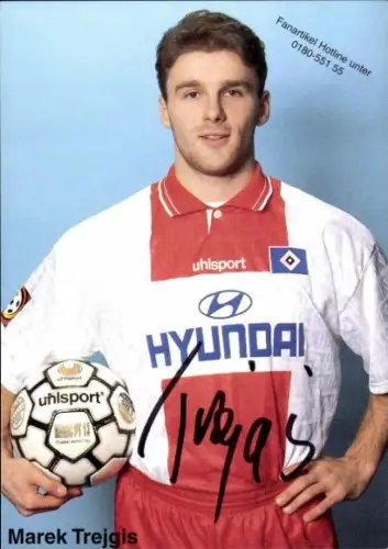 Sammelbild Fußballer Marek Trejgis, Hamburger SV, Autogramm, Panini