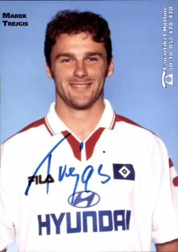 Sammelbild Fußballer Marek Tejgis, Hamburger SV, Autogramm