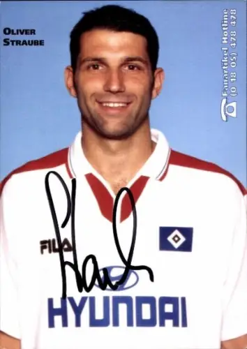 Sammelbild Fußballer Oliver Straube, Hamburger SV, Autogramm