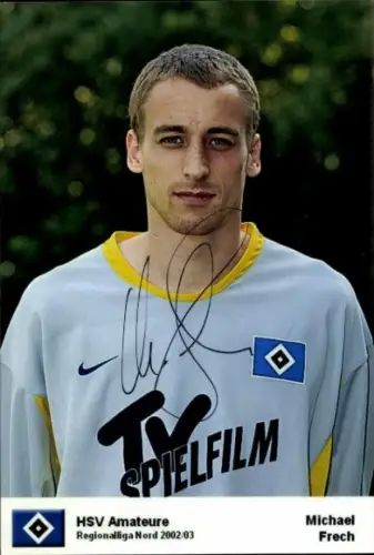 Autogrammkarte Fußballer Michael Frech, Hamburger SV, Autogramm