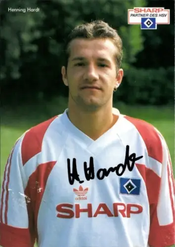 Autogrammkarte Fußballer Henning Hardt, Hamburger SV, Autogramm