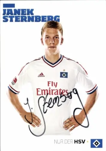 Autogrammkarte Fußballer Janek Sternberg, Hamburger SV, Autogramm