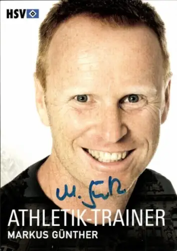 Autogrammkarte Athletiktrainer Markus Günther, Hamburger SV, Autogramm