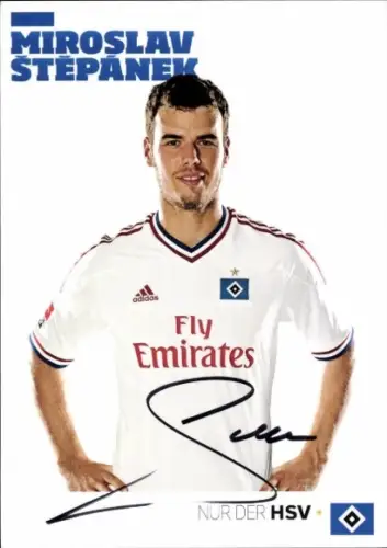 Autogrammkarte Fußballer Miroslav Stepanek, Hamburger SV, Autogramm