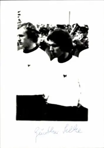 Autogrammkarte Fußballer Günther Selke, Hamburger SV, Autogramm