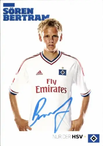 Autogrammkarte Fußballer Sören Bertram, Hamburger SV, Autogramm
