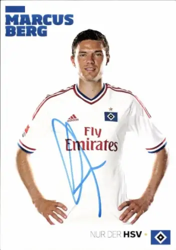 Autogrammkarte Fußballer Marcus Berg, Hamburger SV, Autogramm