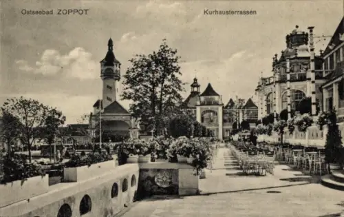 Ak Sopot Gdańsk Zoppot Danzig, Kurhausterrassen