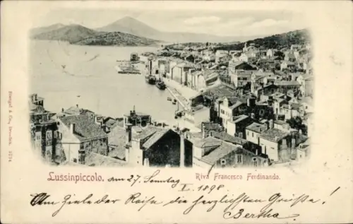 Ak Mali Lošinj Lussinpiccolo Kroatien, Riva Francesco Ferdinando