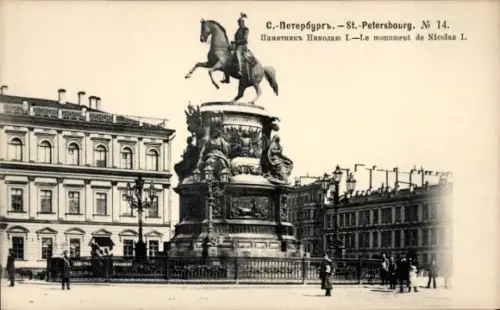 Ak Sankt Petersburg Russland, Nicolas I. Denkmal