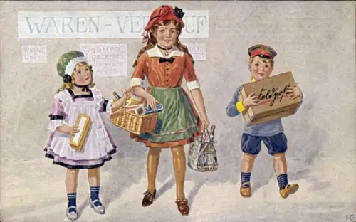 Künstler Ak Kinder-Feldpost, Liebesgaben