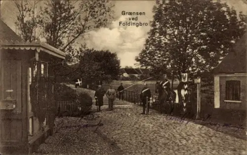 Ak Foldingbro Dänemark, Deutsch-Dänische Grenze