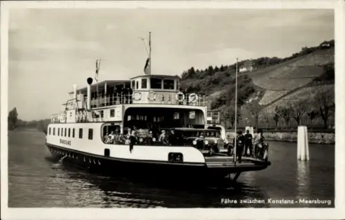 Ak Boddensee, Autofähre von Konstanz nach Meersburg