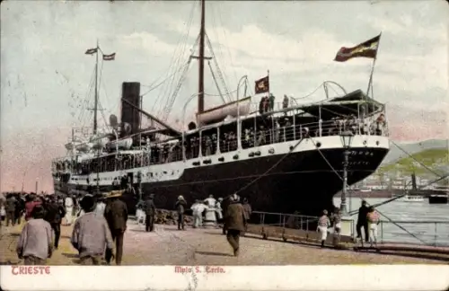 Ak Triest Trieste Friuli Venezia Giulia, Molo S. Carlo